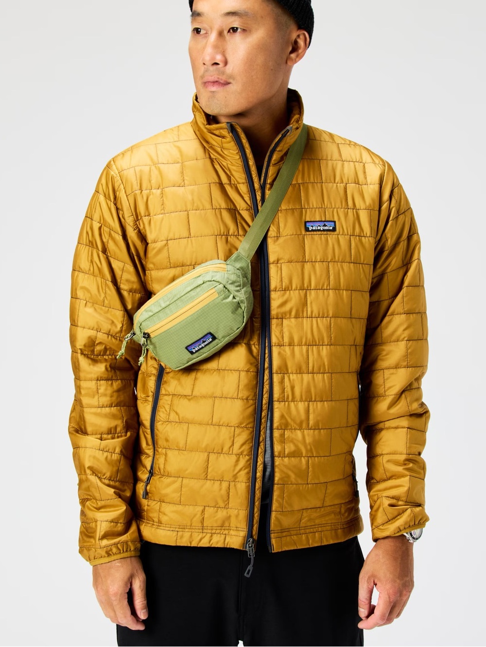 Patagonia Men's Small Nano Puff Jacket in Mustard Yellow